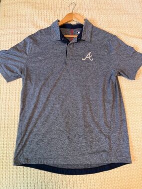 Men's MLB Grey/blue Atlanta Braves Jersey